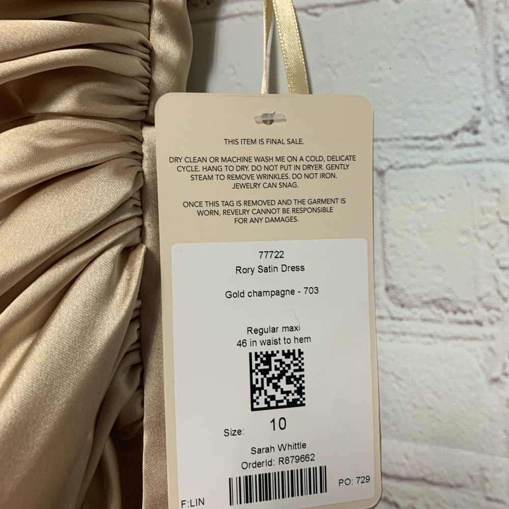 NEW Revelry Rory Elegant Satin Evening Gown Dress Size 10 - Picture 7 of 9